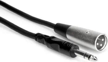 Kabllo audio Hosa STX-103M, 1/4" TRS në XLR mashkull, 3 ft, e zezë