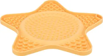 Tapet snack për qen Trixie Lick'n'Snack, silikon, 23.5 cm, i verdhë
