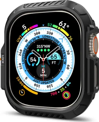Mbrojtëse Spigen Lock Fit për Apple Watch Ultra 2 Ultra 49mm, teknologji Smart Lock, e zezë
