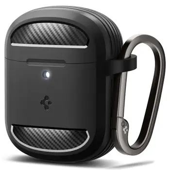 Mbulesë Spigen Rugged Armor për Google Pixel Buds Pro 2 2024 dhe Pixel Buds Pro 1 2022, me varëse, e zezë matte