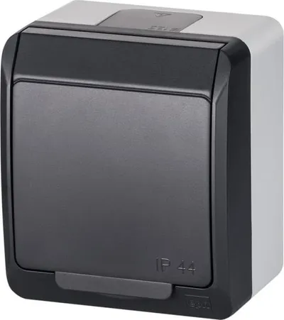 Prizë e jashtme Elektro-Plast HERMES, njëfishe, IP44, antracit - 1
