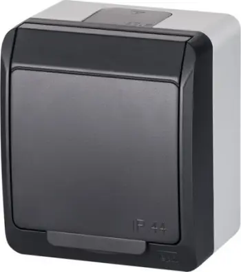 Prizë e jashtme Elektro-Plast HERMES, njëfishe, IP44, antracit