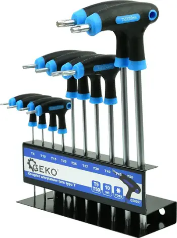 Set çelësash TORX Angle Keys, T9–T50, 10 copë, me vrimë