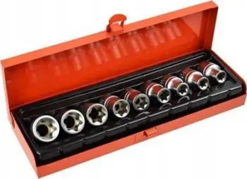 Set çelësash Torx GEKO, 9 pjesë, E10 E24, 1/2"