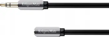 Kabllo audio Kruger&amp;Matz KM1243, Jack 3.5mm në 3.5mm, 1.8m, argjendtë