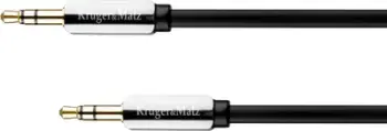 Kabllo audio Kruger&amp;Matz KM1233, Jack 3.5mm në Jack 3.5mm, 1.8m, argjendi
