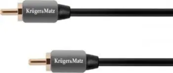 Kabllo audio video Kruger&amp;Matz KM0301, RCA në RCA, 1m, gri