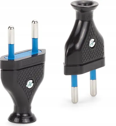 Prizë e drejtë e sheshtë WT-1, 2P, 2.5A 250V, IP20, e zezë - 1
