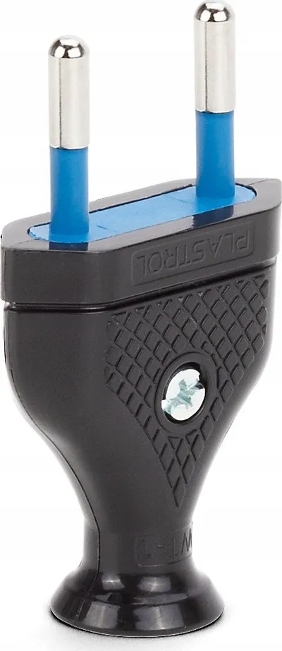 Prizë e drejtë e sheshtë WT-1, 2P, 2.5A 250V, IP20, e zezë - 2