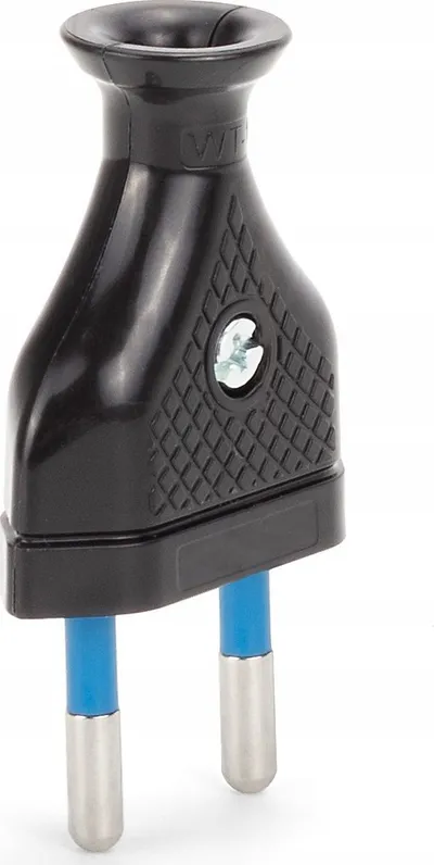 Prizë e drejtë e sheshtë WT-1, 2P, 2.5A 250V, IP20, e zezë - 3