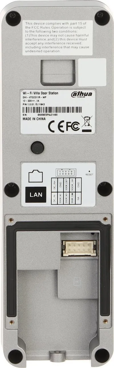 Videointerfon Dahua VTO2311R-WP, Wi-Fi IP, kamera 2MP, gri - 5