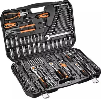 Set çelësash Neo Socket Wrench 1/2 3/8 1/4, 233 copë, në kuti, argjendtë