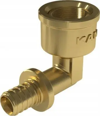 Kënd lidhës Kan Therm UltraLine 16 F Rp1/2", plastik, i bardhë