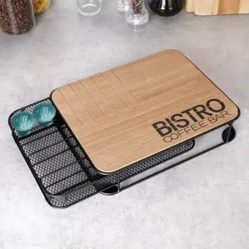 Organizues kapsulash kafeje Bistro, 4 ndarje, sirtar, i zi