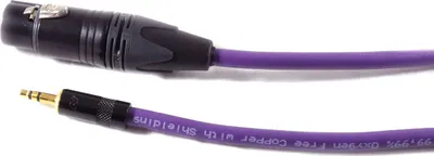 Kabllo audio Melodika Jack 3.5mm në XLR, 20m, stereo, vjollcë - 1