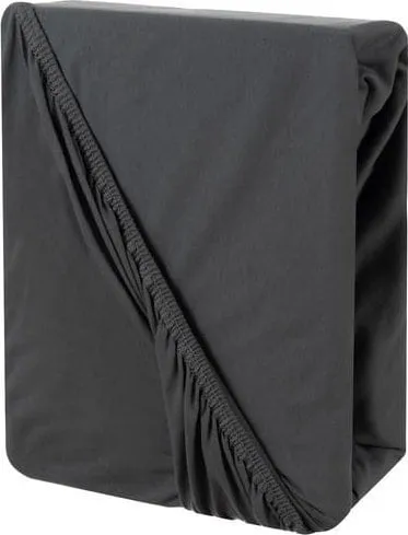 Çarçaf fitted Ruhhy 24926, 180x200 cm, pambuk jersey, gri - 1