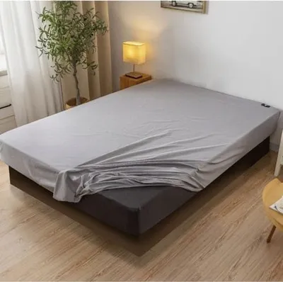 Çarçaf fitted Ruhhy 24926, 180x200 cm, pambuk jersey, gri - 2