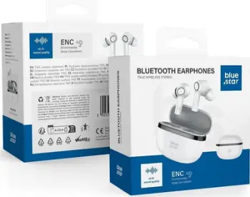 Kufje wireless Blue Star TWS AC20C, Bluetooth 5.4, ENC, të bardha