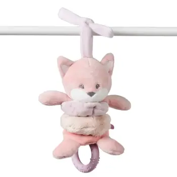 Lodër vibruse Nattou Fox Alice, 15cm, rozë