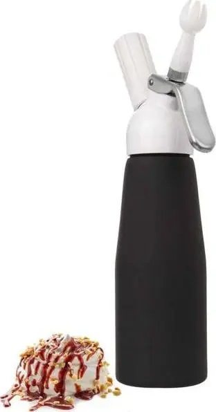 Shishe për ajkë të rrahur Orion, 0.68L, për fishekë N2O, argjend