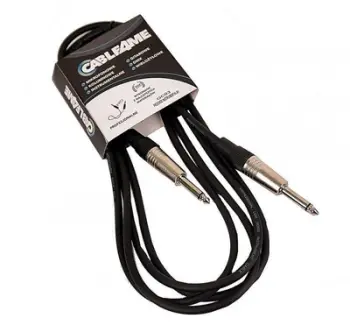 Kabllo audio për instrument, 6.3mm, 3m, i zi