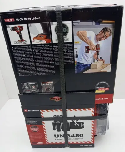Vidërrues pa kabllo Einhell TE-CD 18/40, 18V, bateri 2.5Ah, i kuq - 4