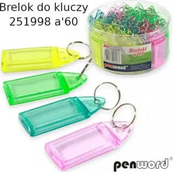 Set çelësash Penword Keyring Keychain, 60 copë, shumëngjyrësh
