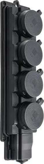 Prizë furnizimi AC PAWBOL D.3159/4-S, 250V 16A, 2P+PE, IP44, e zezë