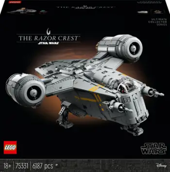 Set ndërtimi LEGO Star Wars 75331 The Razor Crest, model ekspozimi, për të rritur, shumëngjyrësh