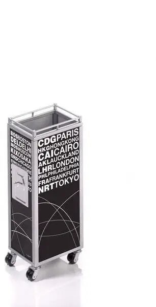 Organizues lapsash Troika Mini Trolley PHO07 BK, metal, i zi dhe i bardhë