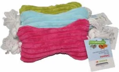 Lodra për qen Plush, kockë me litar, 20cm, e kaltër e hapur - 1