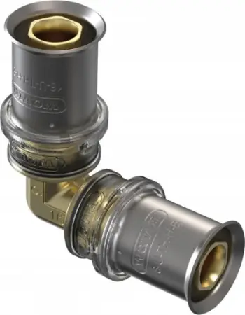 Kënd tubi Wavin Tigris M5, 25 mm, për tuba PEX AL, i bronztë