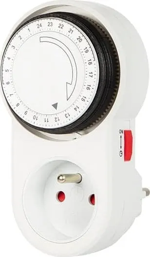 Prizë me programues analog TF-4, 24 orë, 3600W, e bardhë - 1