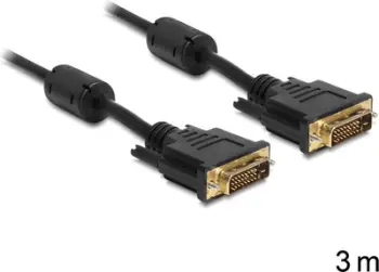 Kabllo Delock DVI-D në DVI-D (83191), 3m, e zezë