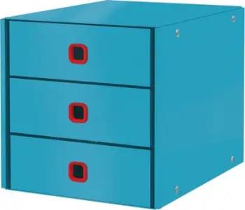 Organizues sirtarësh Leitz Click & Store Cosy, 3 sirtarë, blu calm