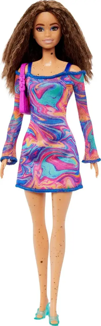 Kukull Barbie Mattel Fashionistas FBR37 HJT03, 29cm, flokë të valëzuara, shumëngjyrëshe