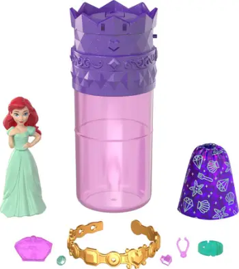 Kukull surprizë Disney Princess Color Reveal Good Vs Evil, 9cm, seri Garden Party, shumëngjyrëshe
