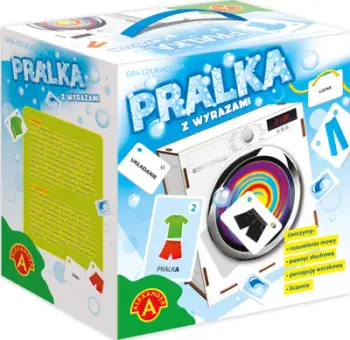 Loja edukative Alexander Washing Machine, me fjalë, prej druri, shumëngjyrëshe
