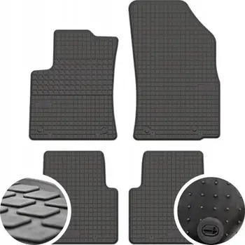 Tapeta gome për makinë Petex, Citroen C3 Aircross 2017, set 4 copë, të zeza