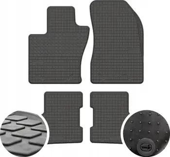 Tapeta gome për veturë Petex për Fiat 500X, set 4 copë, të dedikuara, të zeza