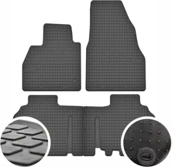 Tapeta gome për veturë Petex Renault Kangoo II, set 4 copë, me stopper kundër rrëshqitjes, të zeza