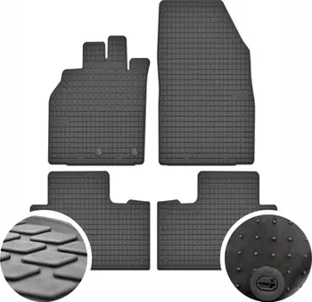 Tapeta gome për veturë Renault Scenic II, set 4 copë, ngjyrë e zezë