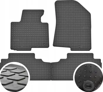 Tapete gome Kia Carens III, set 4 copë, për vitet 2013-2020, të zeza