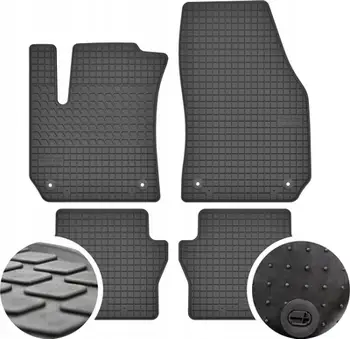 Tapete gome për dysheme makine Opel Zafira B, set 5 persona, 4 copë, të zeza