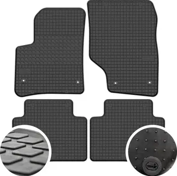 Tapete gome për dysheme makine Petex Volkswagen Touareg I, set 4 copë, me stopperë, të zeza