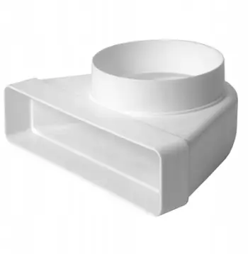 Kënd ventilimi me valvul moskthimi, 125mm, ABS, i bardhë
