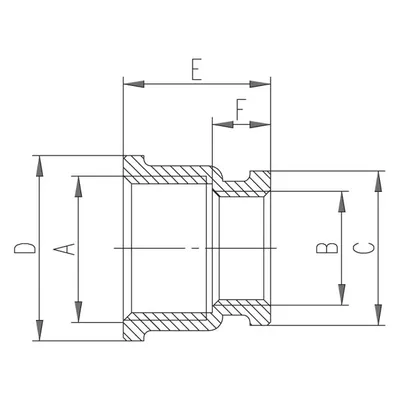 Bashkues reduktues bronzi Ferro, 1" x 3/4" - 2