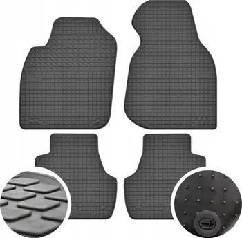 Tapete gome për dysheme makine Dedicate, Audi A6 C5, set 4 copë, të zeza