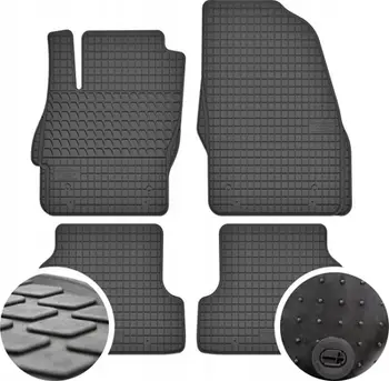Tapete gome për dysheme makine Ford Focus MK2, set 4 copë, të zeza