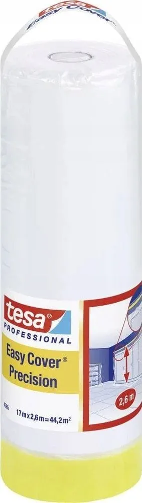 Folie mbrojtëse Tesa Easy Cover 04365, 17m x 2.6m, transparent - 1
